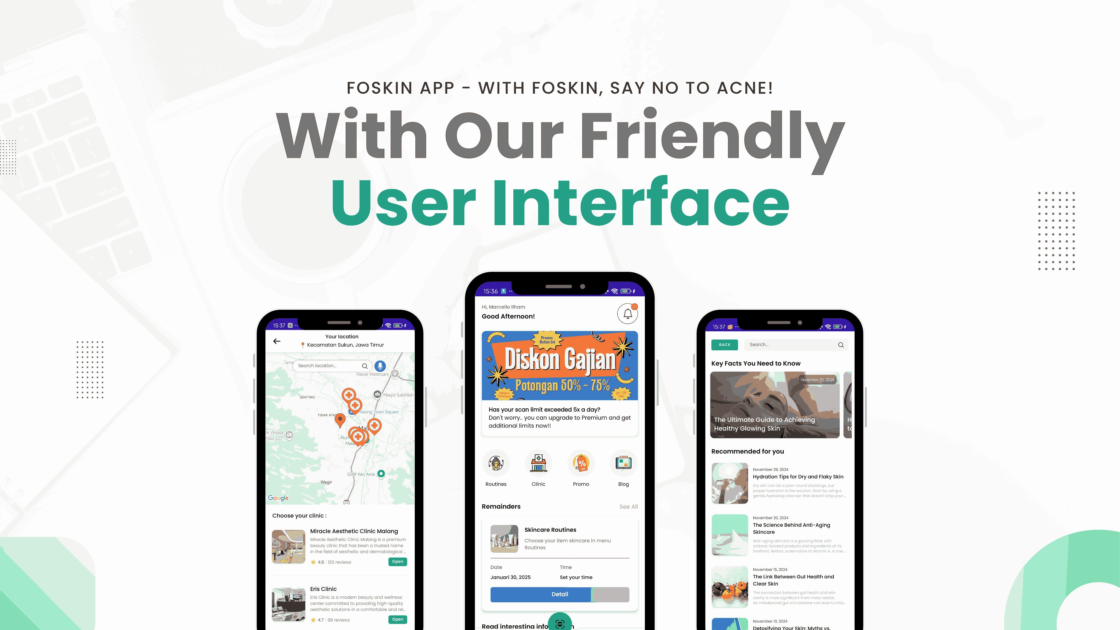 FOSKIN – AI Powered Acne Care Mobile Application